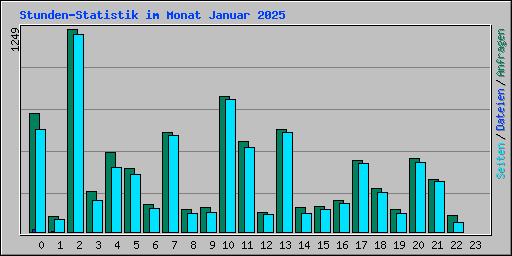 Stunden-Statistik im Monat Januar 2025