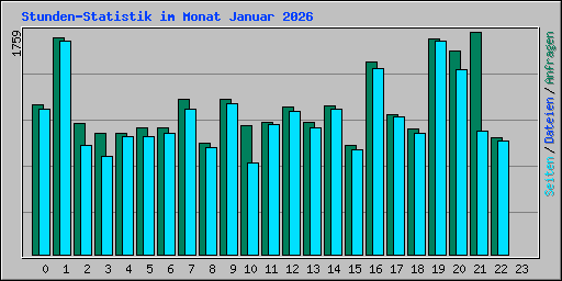 Stunden-Statistik im Monat Januar 2026