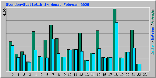 Stunden-Statistik im Monat Februar 2026