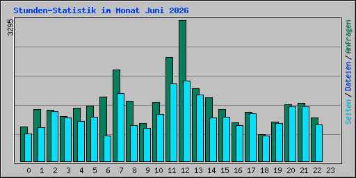 Stunden-Statistik im Monat Juni 2026