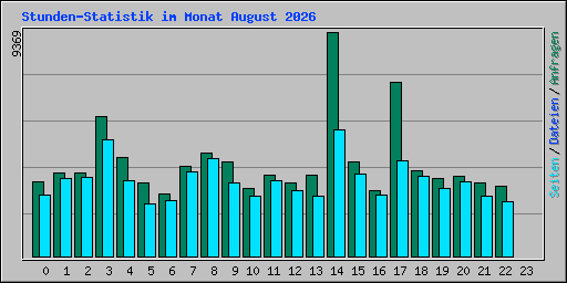 Stunden-Statistik im Monat August 2026